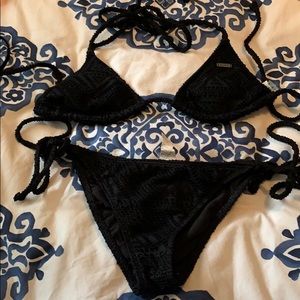 Roxy large black bikini set